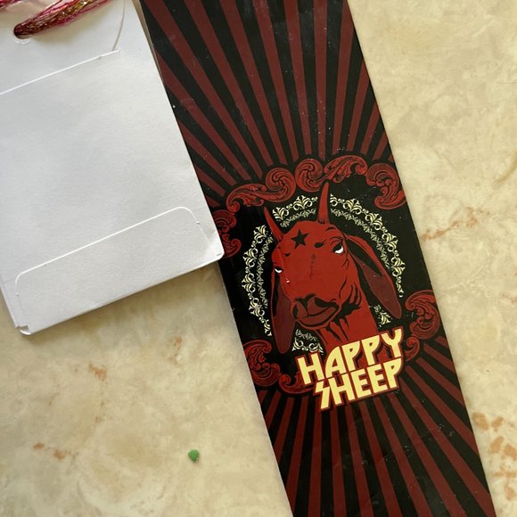 NWT Happy Sheep Sz L Lurex Metallic Stripe Sheer Knit Sweater Pink Rust Gold - Picture 10 of 10